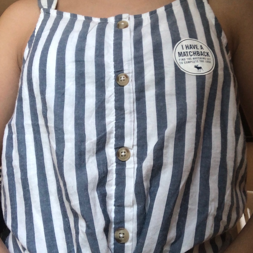 Abercrombie Kids girls striped blue top